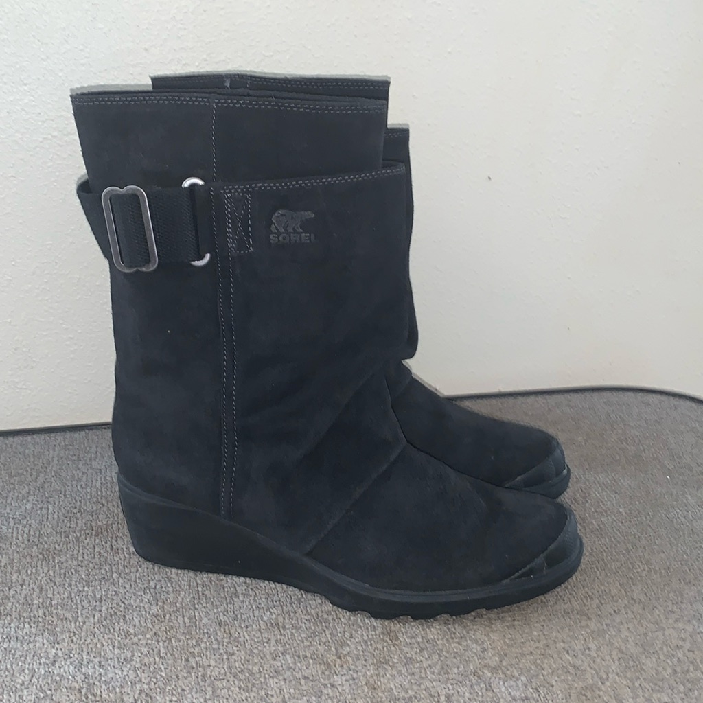 Sorel Women's Toronto Oiled Suede Wedge Snow Boots Waterproof.